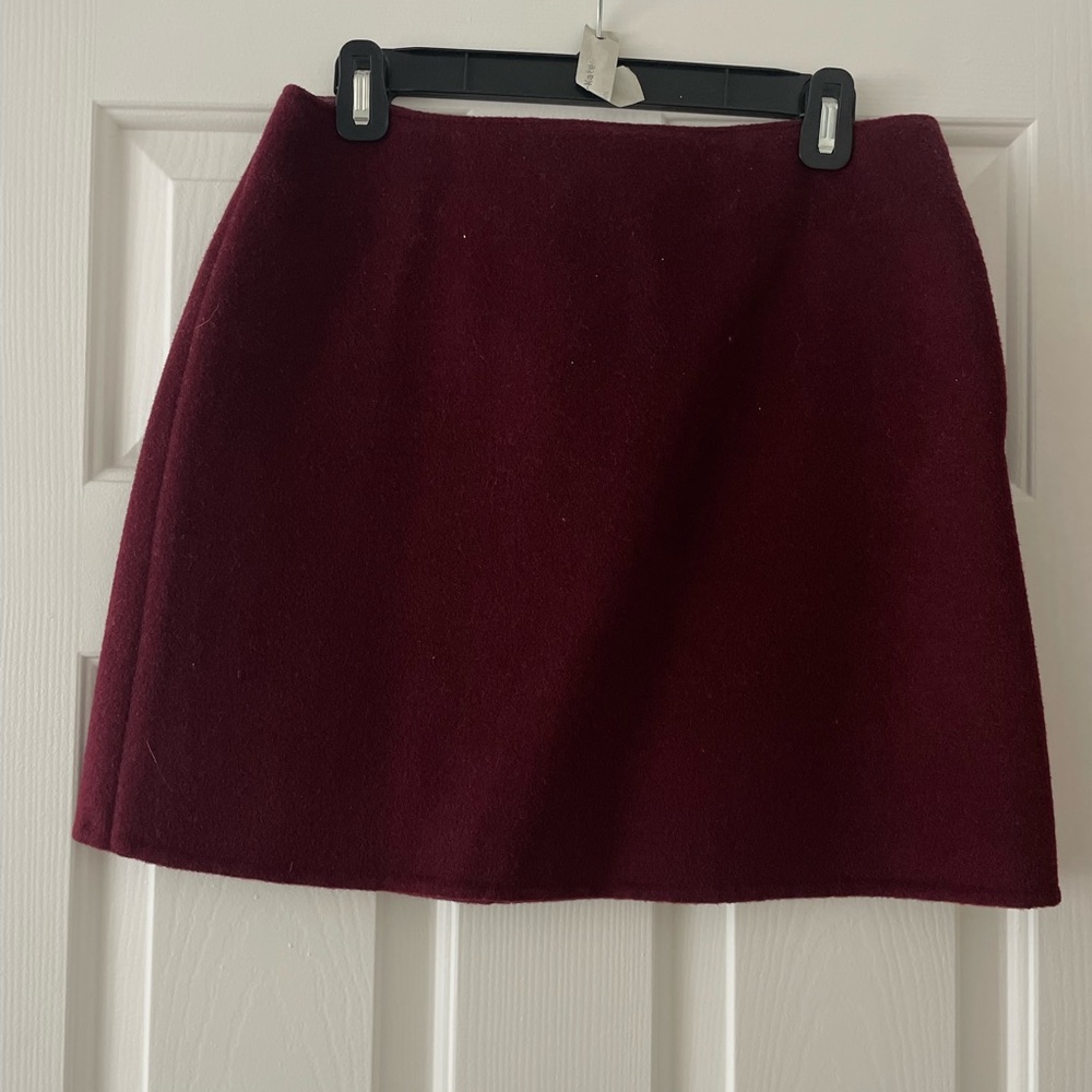 Club Monaco maroon mini skirt